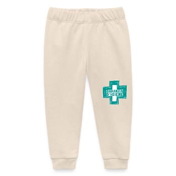 Hygiene Symbol Apotheke sauber putzen Putzteufel - Baby Organic Jogginghose Baby Tumbler von Stanley/Stella - Natur - Vorne