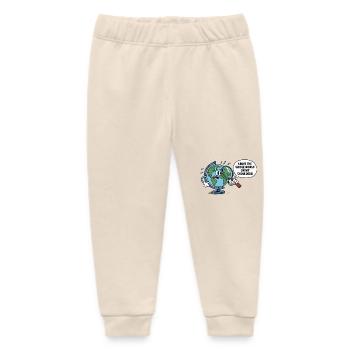 Funny Geography The whole world on your shoulders - Baby Organic Sweatpants by Stanley/Stella - soft Ecru - Front