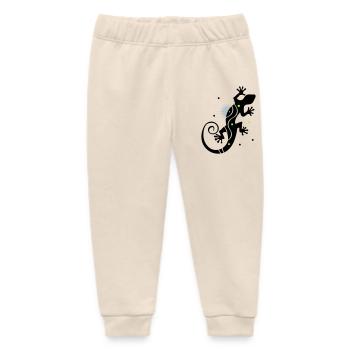 Stilisierter Gecko im klaren Vektorstil - Baby Organic Jogginghose Baby Tumbler von Stanley/Stella - Natur - Vorne