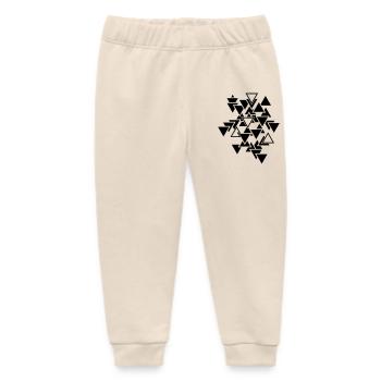 Dreiecke grafisches Muster - Baby Organic Jogginghose Baby Tumbler von Stanley/Stella - Natur - Vorne