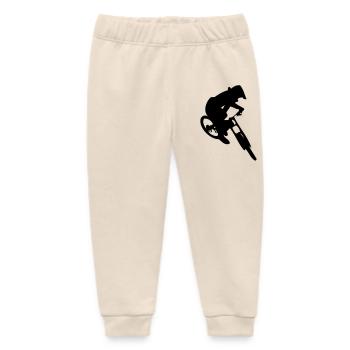 Downhill bike jump - Baby Organic Sweatpants by Stanley/Stella - soft Ecru - Front