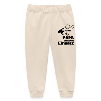 Super Papa Vater Familie Sprüche Vatertag Geschenk - Baby Organic Jogginghose Baby Tumbler von Stanley/Stella - Natur - Vorne