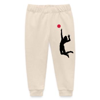 volleyball - Baby Organic Sweatpants by Stanley/Stella - soft Ecru - Front
