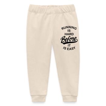 run - Baby Organic Sweatpants by Stanley/Stella - soft Ecru - Front