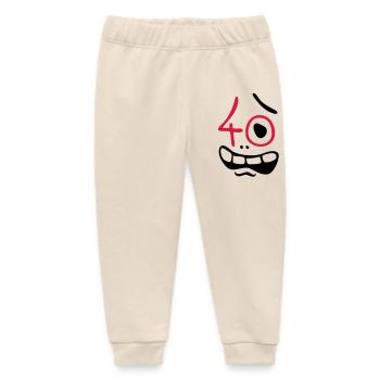 Uh oh, 40 years! - Baby Organic Sweatpants by Stanley/Stella - soft Ecru - Front