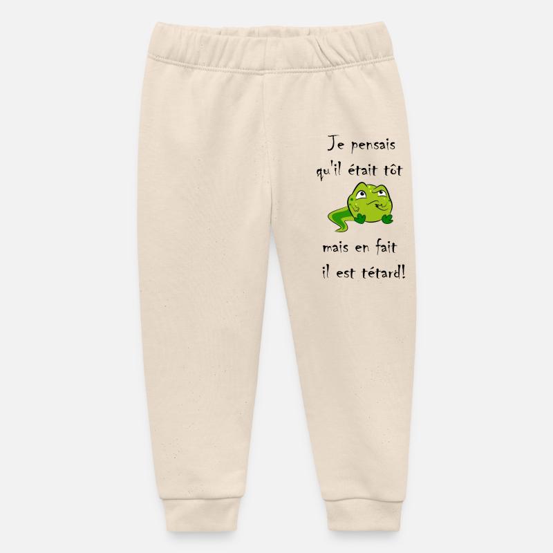 têtard - Pantalon de jogging bébé bio Stanley/Stella - écru doux