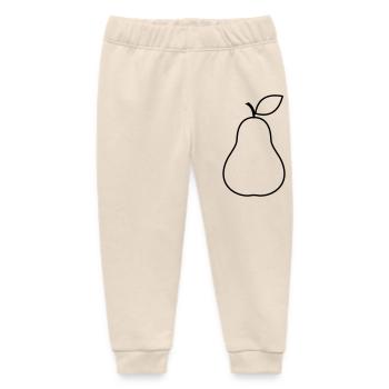 Pear fruit fruit vegan vegetarian fruity - Baby Organic Sweatpants by Stanley/Stella - soft Ecru - Front