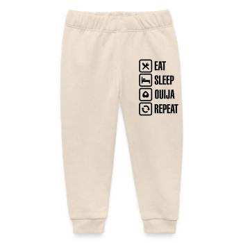 Eat sleep Ouija repeat - spirit Ouija board ghost - Baby Organic Sweatpants by Stanley/Stella - soft Ecru - Front