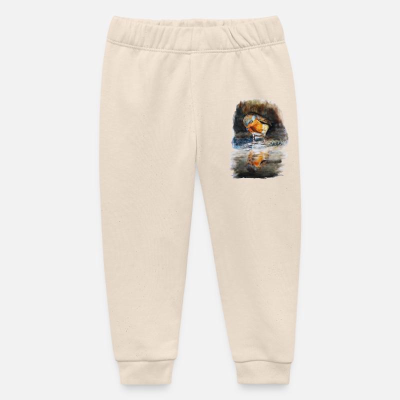 rouge-gorge - Pantalon de jogging bébé bio Stanley/Stella - écru doux