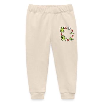 Science biology frog - Baby Organic Sweatpants by Stanley/Stella - soft Ecru - Front