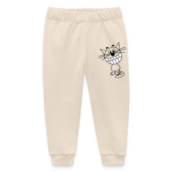 Grinsekatze - Baby Organic Jogginghose Baby Tumbler von Stanley/Stella - Natur - Vorne
