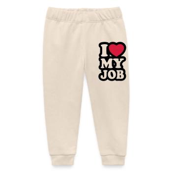 I love my job - Ich liebe meinen Job - Baby Organic Jogginghose Baby Tumbler von Stanley/Stella - Natur - Vorne