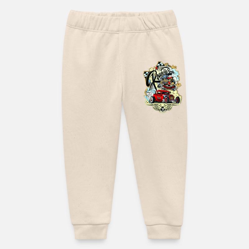 Hot rod - Pantalon de jogging bébé bio Stanley/Stella - écru doux