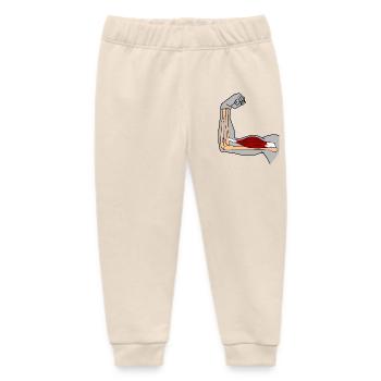 Biceps brachii Muscle Upper arm muscle Anatomy Strength - Baby Organic Sweatpants by Stanley/Stella - soft Ecru - Front