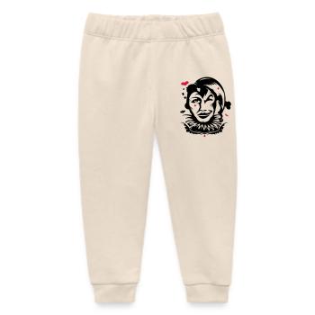 Playing card joker - Baby Organic Sweatpants by Stanley/Stella - soft Ecru - Front