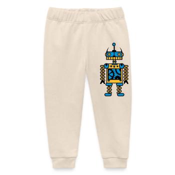 Ein Roboter mit Zahnräder - Baby Organic Jogginghose Baby Tumbler von Stanley/Stella - Natur - Vorne