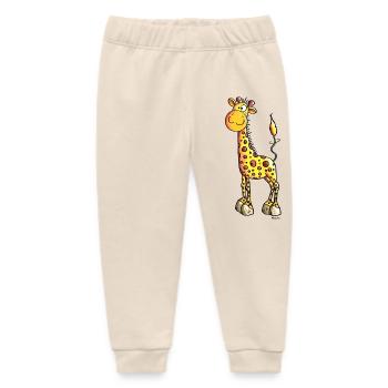 Cute Giraffe - Baby Organic Sweatpants by Stanley/Stella - soft Ecru - Front