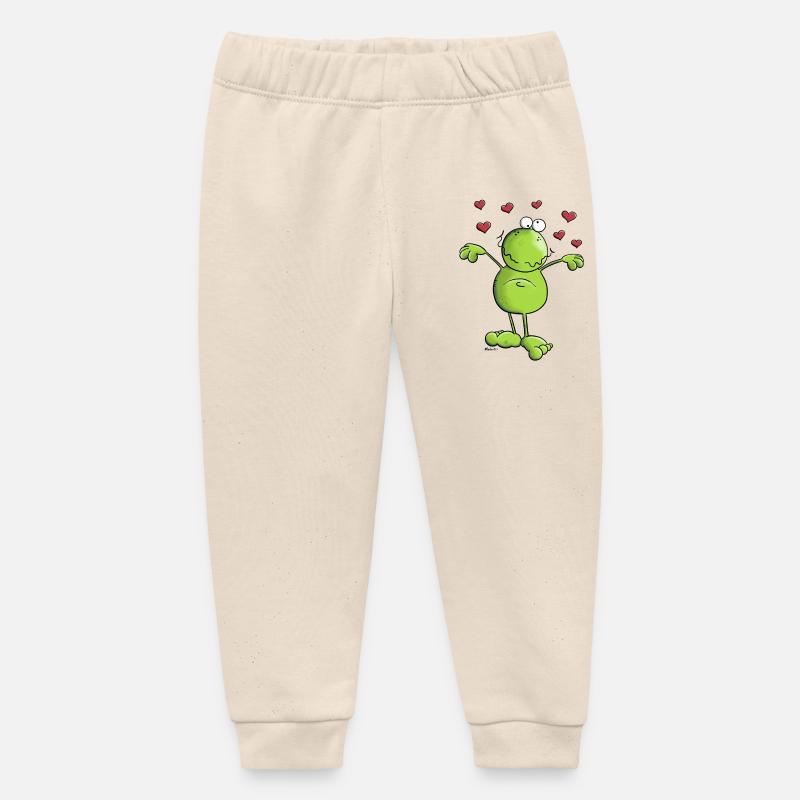 Grenouille Dans L'amour - Pantalon de jogging bébé bio Stanley/Stella - écru doux
