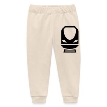 Eisenbahner / Eisenbahnen / Eisenbahn / Bahn - Baby Organic Jogginghose Baby Tumbler von Stanley/Stella - Natur - Vorne