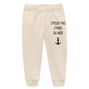 Seemann / Boot / Marine / Meer / Fischer - Baby Organic Jogginghose Baby Tumbler von Stanley/Stella - Natur - Vorne