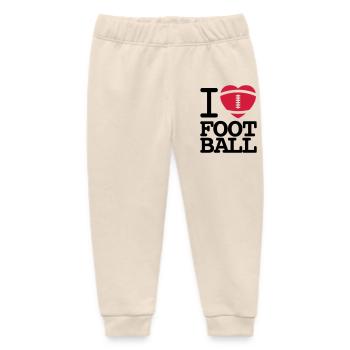I love football - Baby Organic Jogginghose Baby Tumbler von Stanley/Stella - Natur - Vorne