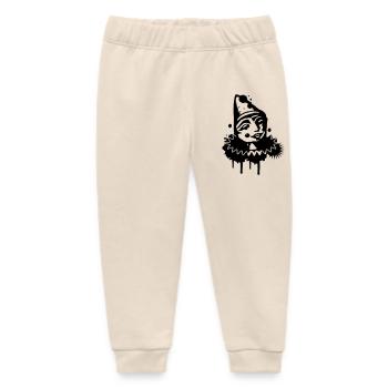 Porträt eines melancholischen Clowns als Graffiti - Baby Organic Jogginghose Baby Tumbler von Stanley/Stella - Natur - Vorne