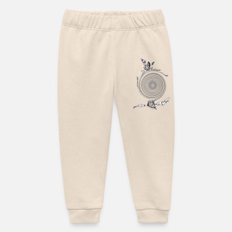 La puissance du milieu - Pantalon de jogging bébé bio Stanley/Stella - écru doux