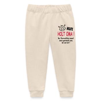 Baby Kind Geburtstag Geschenk Sprüche Oma Omi - Baby Organic Jogginghose Baby Tumbler von Stanley/Stella - Natur - Vorne