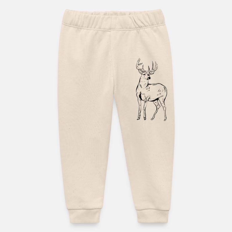 cerf - Pantalon de jogging bébé bio Stanley/Stella - écru doux