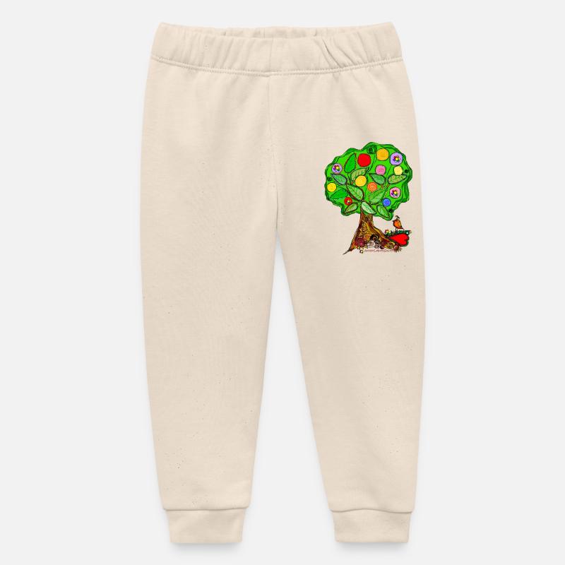 Arbre de vie - Pantalon de jogging bébé bio Stanley/Stella - écru doux