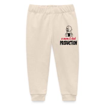 Baby Mom Dad Mom Dad Production - Baby Organic Sweatpants by Stanley/Stella - soft Ecru - Front