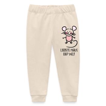 mouse - Baby Organic Sweatpants by Stanley/Stella - soft Ecru - Front