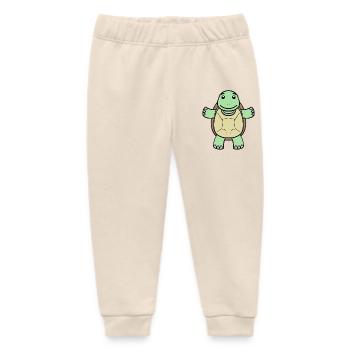 Turtle - Baby Organic Sweatpants by Stanley/Stella - soft Ecru - Front