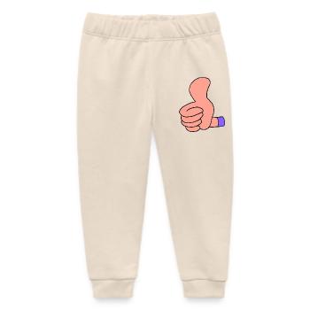 Daumen hoch (lila Hülle) - Baby Organic Jogginghose Baby Tumbler von Stanley/Stella - Natur - Vorne