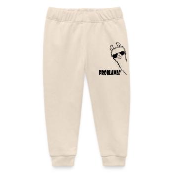 Lama Problama Question - Baby Organic Sweatpants by Stanley/Stella - soft Ecru - Front