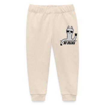 No Drama Lama - Baby Organic Sweatpants by Stanley/Stella - soft Ecru - Front
