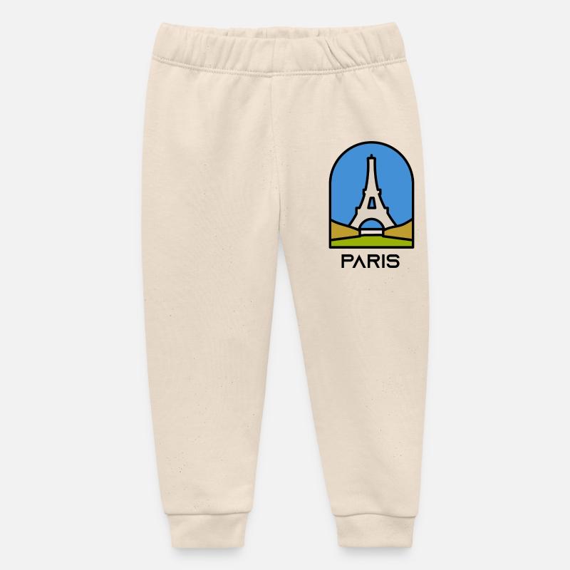 Paris - Pantalon de jogging bébé bio Stanley/Stella - écru doux
