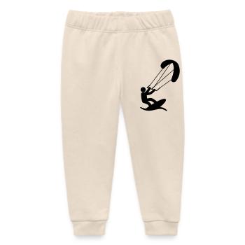 Kitesurfer Kite Surfer Wave Water Wind - Baby Organic Sweatpants by Stanley/Stella - soft Ecru - Front
