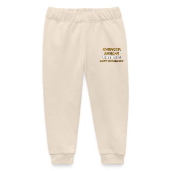 American African Whatever Fathers Day - Baby Organic Sweatpants by Stanley/Stella - soft Ecru - Front