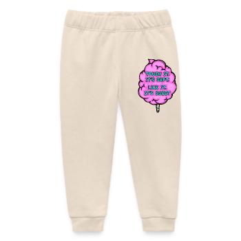 Nachspeise Konditor Zucker Statement Süßigkeiten - Baby Organic Jogginghose Baby Tumbler von Stanley/Stella - Natur - Vorne
