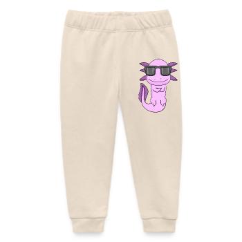 Axolotl avec lunettes de soleil - Pantalon de jogging bébé bio Stanley/Stella - écru doux - Devant