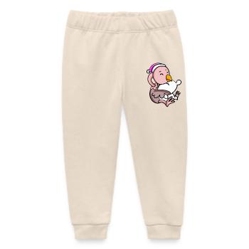 Bouquet with pillow and sleeping cap - Baby Organic Sweatpants by Stanley/Stella - soft Ecru - Front