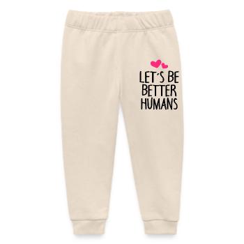 Mensch Menschen Erde Spruch - Baby Organic Jogginghose Baby Tumbler von Stanley/Stella - Natur - Vorne