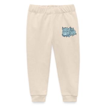 Bat with Baby Bat - Family - Baby Organic Sweatpants by Stanley/Stella - soft Ecru - Front