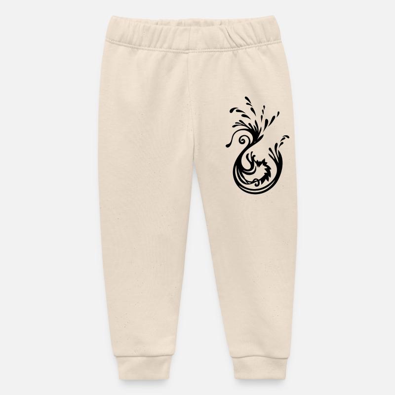 Cygne - Pantalon de jogging bébé bio Stanley/Stella - écru doux