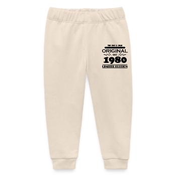 1980 - Year of construction 1980 - Born 1980 - Baby Organic Sweatpants by Stanley/Stella - soft Ecru - Front