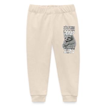 Faultier Power Nap Geschenk - Baby Organic Jogginghose Baby Tumbler von Stanley/Stella - Natur - Vorne
