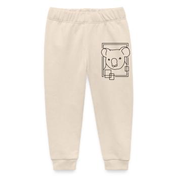 Koala in geometrischer Form - Line-Art-Design - Baby Organic Jogginghose Baby Tumbler von Stanley/Stella - Natur - Vorne
