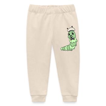 Niedliche Raupe – Cartoon Tier mit Schlips - Baby Organic Jogginghose Baby Tumbler von Stanley/Stella - Natur - Vorne