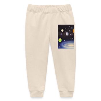 Space and planets - Baby Organic Sweatpants by Stanley/Stella - soft Ecru - Front